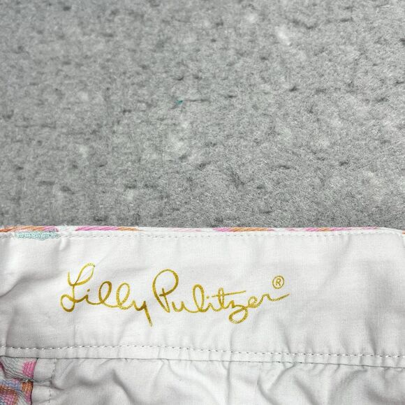 Lily Pulitzer Shorts Womens 10 Pink White Floral Chipper Shorts Pockets 9 in - Picture 11 of 15